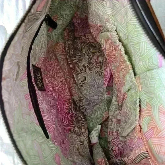 The Sak Two Way Tote Handbag Large  Leather Brown Snake Pattern. - Picture 8 of 13